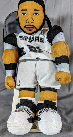 San Antonio Spurs Tim Duncan Reversible Doll 2008 AT&T Boombox Plush Promo 11" Cover
