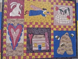 FOLF ART SAMPLER QUILT KIT ~ BILD QUILT - THE QUILT COLLECTION - 28" X 23" - Bild 1 von 5