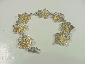 Damen Armband Sterlingsilber & Vermeil Blume - Bild 1 von 4