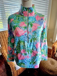 Lilly Pulitzer Bohemian Queen Lace Skipper Popover Jacket Size Small S RARE - Bild 1 von 10