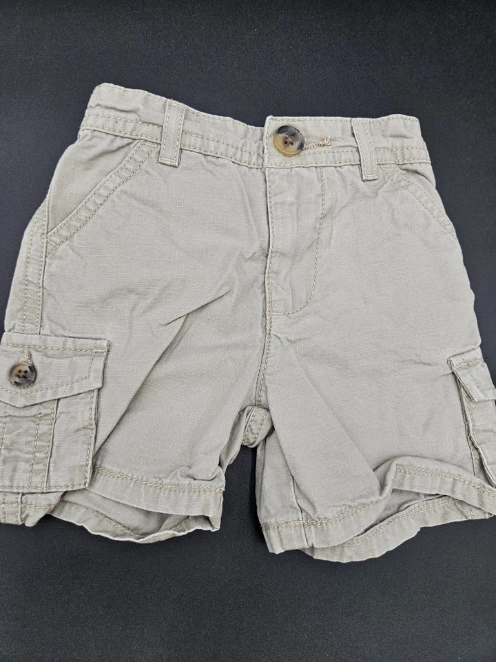 6-9 Months Cotton Carpenter Shorts, Unisex Baby Clothing, Girl & Boy Clothing - Image 1 of 4