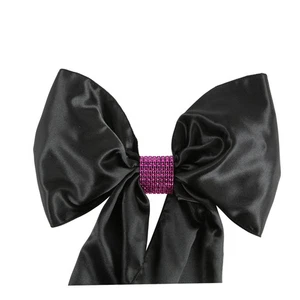 200 Fuchsia Rhinestone Bow Covers - 8 Row - wedding chair sash reusable - Picture 1 of 5
