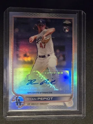 2022 Topps Chrome Ryan Pepiot ROOKIE AUTO Refractor Dodgers AUTOGRAPH RC Update - Image 1 of 2