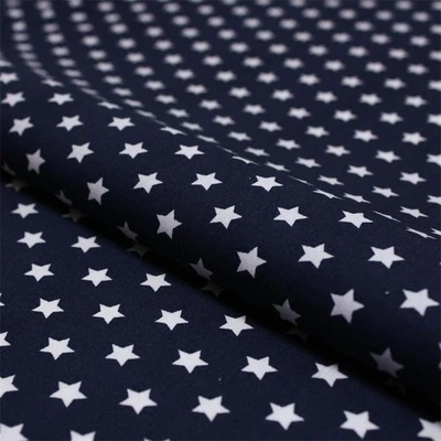 Sterne Stoff Marine Blau Baumwolle Sternestoff Kinderstoff Dirndl Weihnachten - Bild 1 von 3