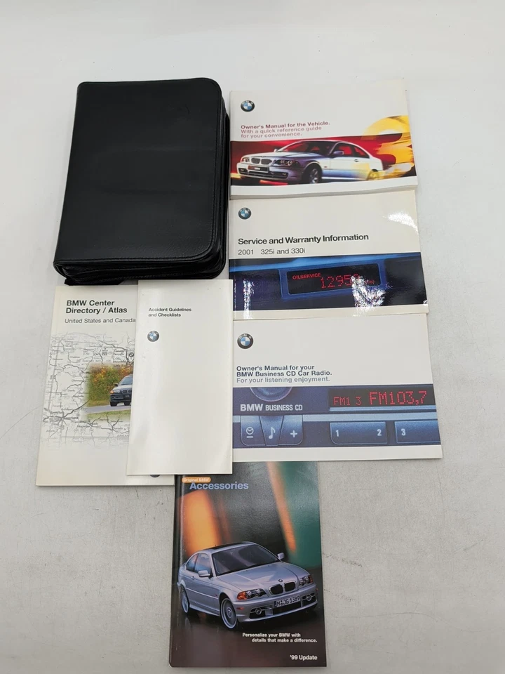 BMW Serie 3 2001 sedán 325i 330i manual del propietario con estuche Foto 1 de 3