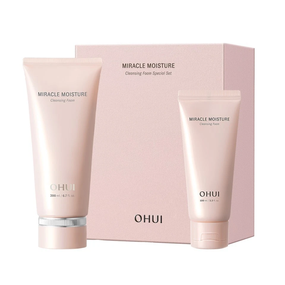 Juego especial de espuma limpiadora hidratante milagrosa OHUI (200 ml + 100 ml) + regalo gratis Foto 1 de 1