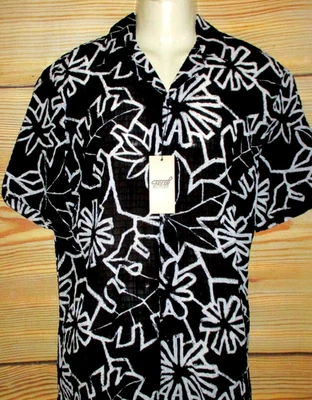 CAMISA HOMBRE ESTAMPADOS FRESCOS DE BEL-AIR NEGRA BLANCA TALLA M Foto 1 de 3
