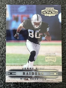 Jerry Rice Raiders 2002 Playoff Honors #70 décimo aniversario década premium #/10 - Imagen 1 de 9