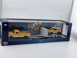 M2 Machines Auto Haulers Fishing Club 1969 Ford F-100 Ranger & 1971 Ford Bronco - Picture 1 of 6