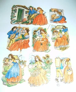 Deutsche Glanzbilder Heinrich Hamker "König Drosselbart " Stammbuchbilder Oblate - Bild 1 von 2