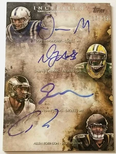 2014 Topps Inception Davante Adams Moncrief Matthews RC On Card Auto #'d 17/25 - Picture 1 of 5
