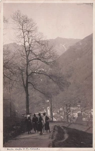 31-10) CARTOLINA ( VALLE ANDORNO ? ) ANIMATE CESTO LEGNA VIAGGIATA VERCELLI - Imagen 1 de 2