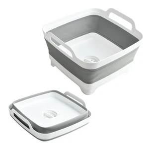 Drainable Collapsible Sink Basin - Dual-Use For Kitchen Dishwashing & Camping... - Picture 1 of 9
