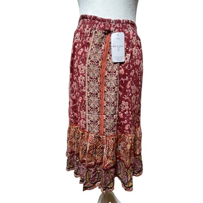 Saia Midi Lola P. New York Floral Tamanho: XL (Nova Com Etiqueta) - Imagem 1 de 4