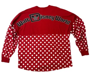 Camiseta deportiva Walt Disney World Minnie Mouse Spirit para mujer L roja a lunares 2012 - Imagen 1 de 10