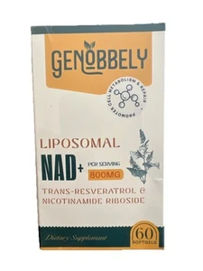 Genobbely Liposomal NAD+ Nicotinamide Riboside Trans-Resveratrol 800Mg Exp 11/27 - Picture 1 of 6