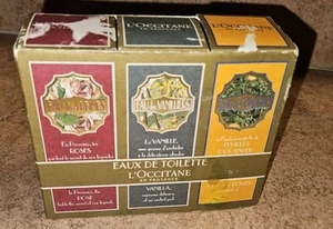 Rare L'Occitane En Provence 3 Piece Gift Set Orange Leaves Rose Vanilla 20 ml - Picture 1 of 8