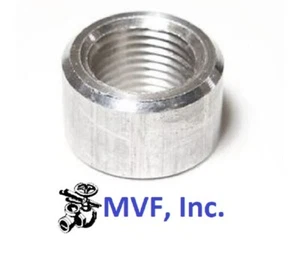 1/8" NPT Half Coupling Aluminum 6061-T6 Pipe Fitting, Weld On Bung A090141 - Picture 1 of 5