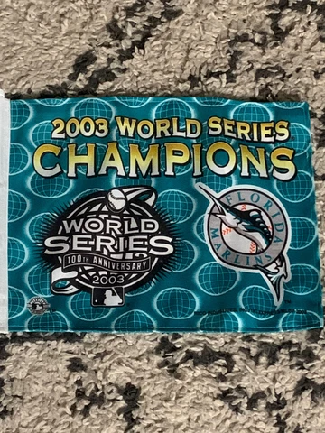 MLB Florida Marlins World Series Champions 2003 Double Sided Car Window Flag Cover