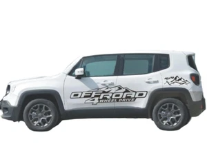 2 PCS Graphic Off Road Mountain Car Sticker For Jeep Renegade Side Door Decals - Picture 1 of 9