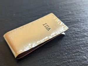 Bronze anniversary money clip with Roman numeral ( choose your own ) - Picture 1 of 10