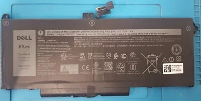 Batería Original DELL 63Wh para Latitude 5420, 5520, Precision 3560, RJ40G, M033W Foto 1 de 4