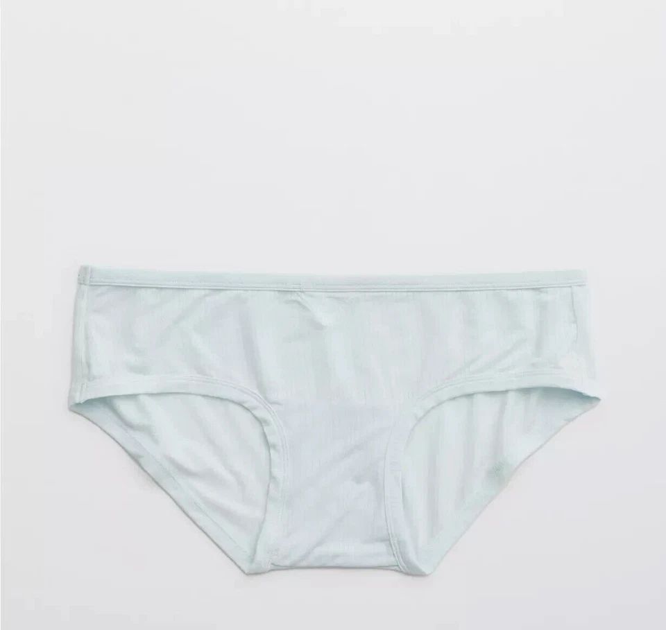 Bragas boybrief acanaladas modales American Eagle Aerie XX-PEQUEÑAS azul cielo sedoso Foto 1 de 1