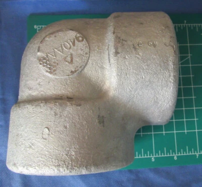 New 90-Deg Elbow Galvanized Forged Steel Class 6000 NPT FNPT B16 A/SA105 Fitting - Image 1 of 4