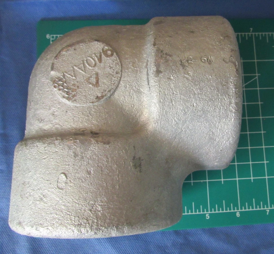 New 90-Deg Elbow Galvanized Forged Steel Class 6000 NPT FNPT B16 A/SA105 Fitting - Image 1 of 4