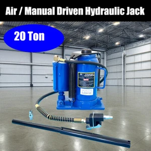 20 Ton Manual & Air Hydraulic Bottle Jack for Heavy Truck Lift with Large Base - Picture 1 of 10