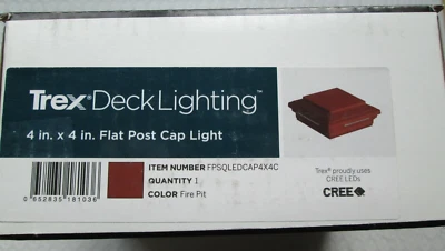 TREX DECKING - FLAT - LED POST CAP LIGHT FIRE PIT DECK FPSQLEDCAP4x4C LIGHTING - Image 1 of 4