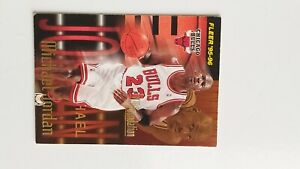 1 card_FLEER NBA '95-96_n. 394_MICHAEL JORDAN_Chicago BULLS_firm foundation#