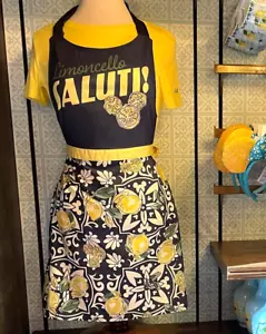 Disney Parks Italian Limoncello Apron Epcot - Lemon Print New - Picture 1 of 2