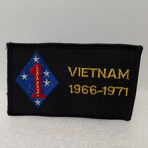 Vietnam Vet 1966-1971 USMC 1st Marine Division 5 Star Service Patch Neu unbenutzt - Bild 1 von 5