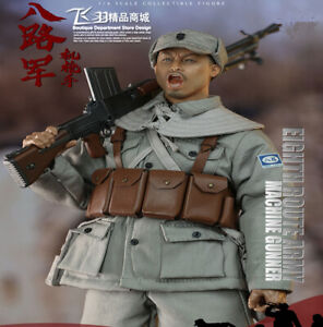 Eighth Route Army Machine Gunner 1/6 Soldier M040 Movable Doll Model