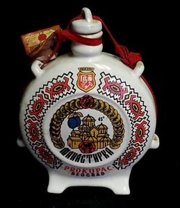 A+ MONASTERY MANASTIRKA PROKUPAC BEOGRAD ETHNIC FOLK CERAMIC POTTERY BOTTLE COA - Picture 1 of 9