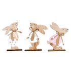 Supplies Handcraft Wood Crafts Easter Ornaments Easter Rabbit Home Decorations