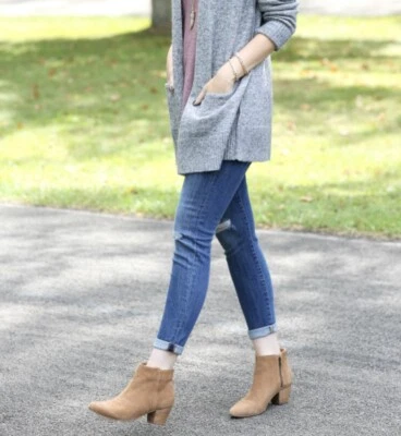 Botas de tornozelo Coconuts By Matisse Margarita bronzeadas camurça genuína biqueira pontiaguda tamanho 11M - Imagem 1 de 4