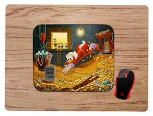 SCROOGE MCDUCK MONEY DIVING CUSTOM DESIGN MOUSE PAD MOUSEPAD DESK MAT PC GAMING - Picture 1 of 1