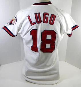 1987 California Angels Urbano Lugo #18 Game Used White Jersey 44 DP22398 - Picture 1 of 12