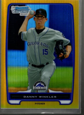 B2642- 2012 Bowman Chrome Prospects Gold Refractors #BCP191 Danny Winkler /50 - Image 1 of 2
