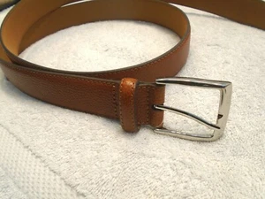 Will Leather Goods Pebbled Baseball Glove Brown Leather Belt NWT size 42 $110 - Imagen 1 de 6