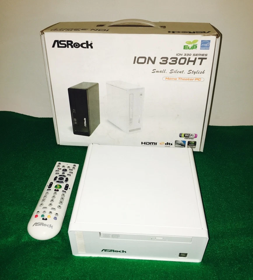 :-) ASROCK ION 330 HT - DUAL CORE - RAM 4 GB - BIANCO - HTPC (-: - Immagine 1 di 1