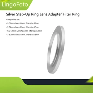 43-58mm/49-52mm/40.5-52mm/43-52mm Step-Up Ring Lens Adapter Filter Ring - Picture 1 of 56