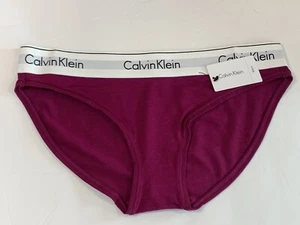 Calvin Klein SUPERWEICHES MAGENTA BIKINIHÖSCHEN BREITER LOGO-BUND $ 20 S - Bild 1 von 2