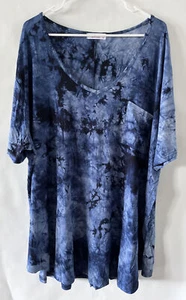 BELAROI Women’s Short Sleeve Tunic Top Plus Sz 5XL Tie Dye Loose Tunic T Shirt - Picture 1 of 7