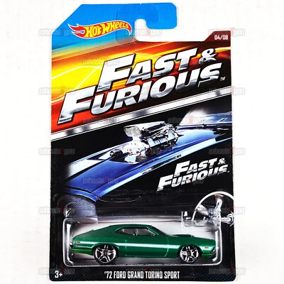 Ford Grand Torino Sport #04 verde Hot Wheels 72 - Fast & Furious - HW 1:64 CJL33 Foto 1 de 2