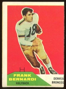 1960 Fleer #54 Frank Bernardi Denver Broncos - Rookie Card - Picture 1 of 2