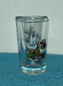 Taza de vidrio transparente pequeña - pintado com N.S. de Fátima - Portugal - Imagen 1 de 4