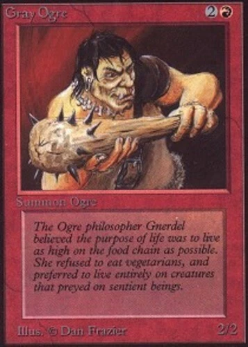 Gray Ogre ~ Lightly Played Unlimited MTG Magic UltimateMTG Red Card - Image 1 of 1